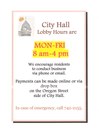 City Hall is Open With Restrictions